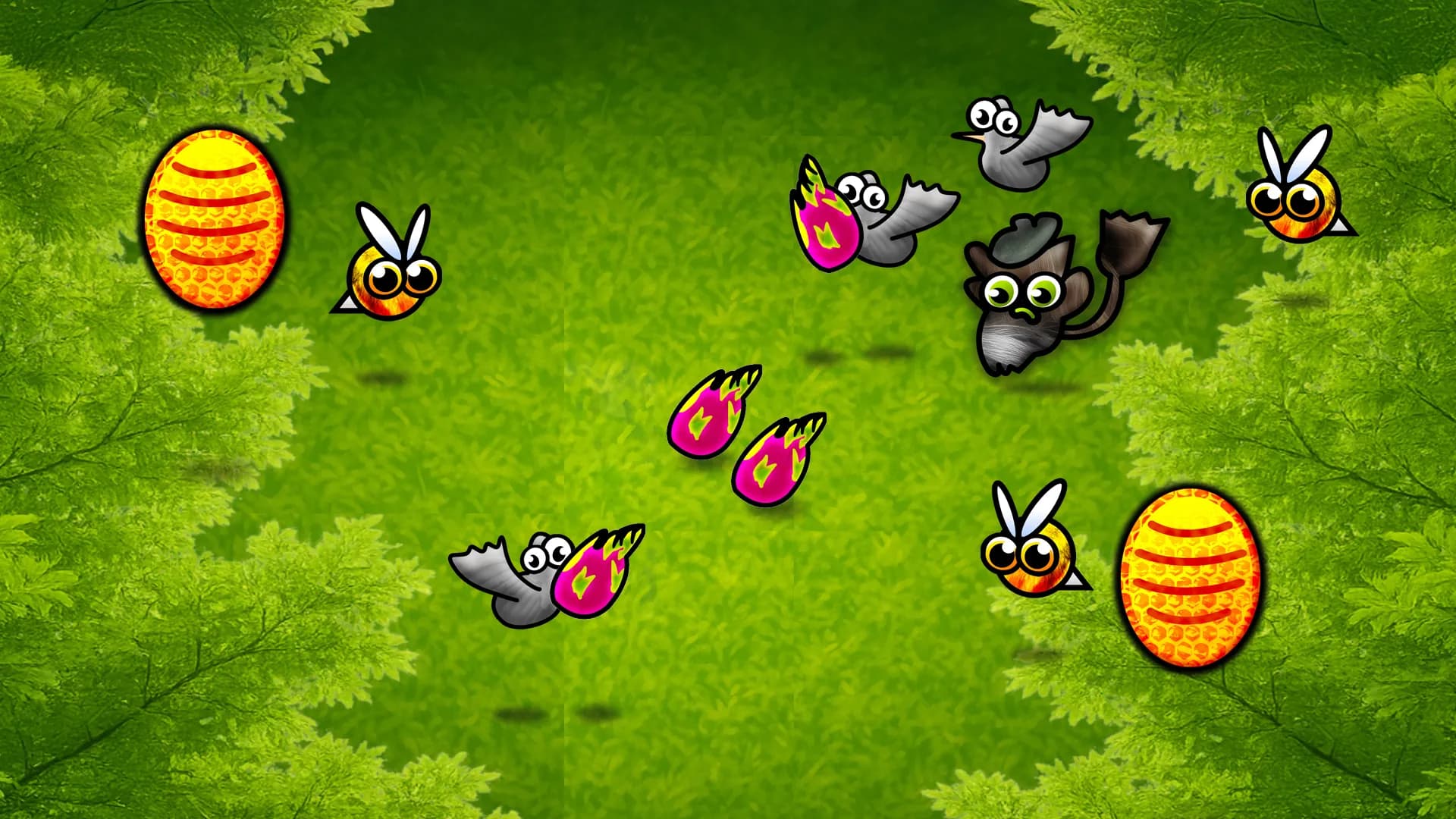 Gameplay on the Forest map