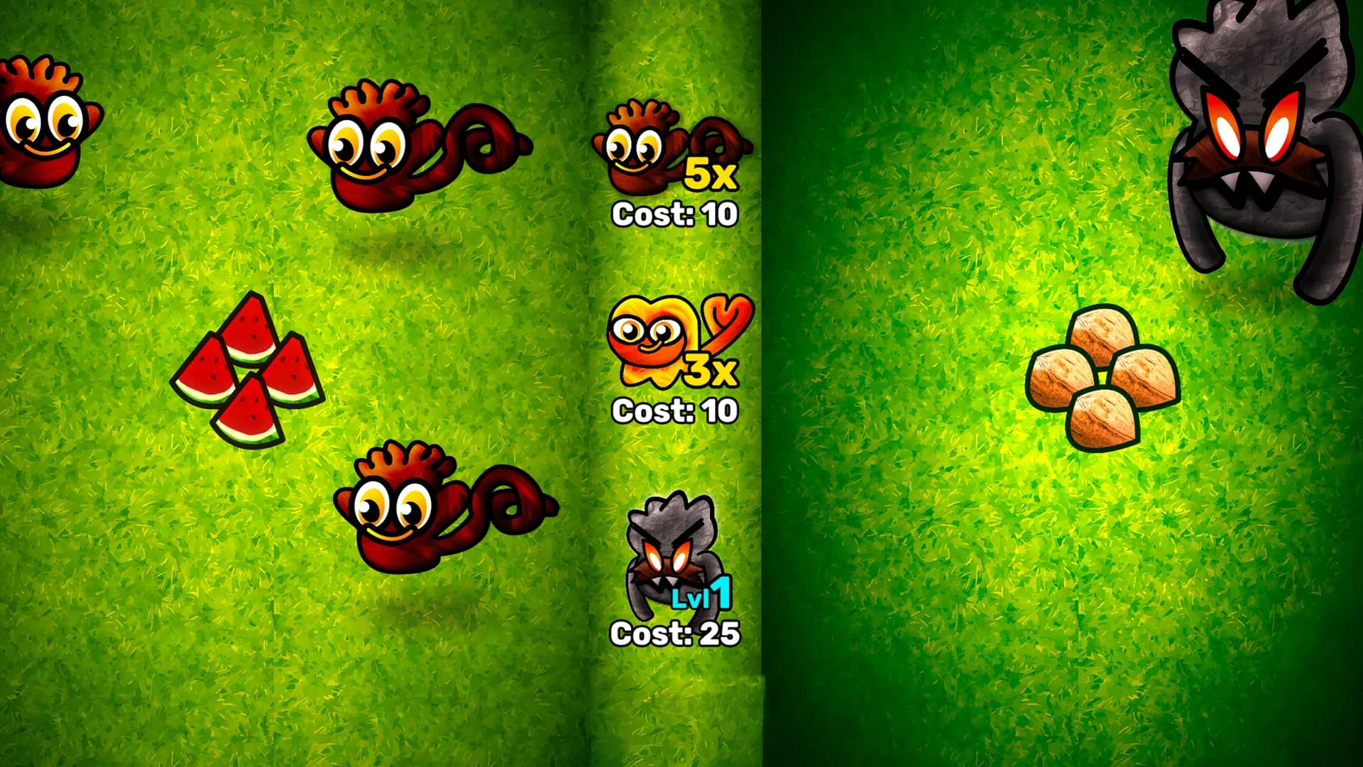 Co-op survival in Monkey Wave